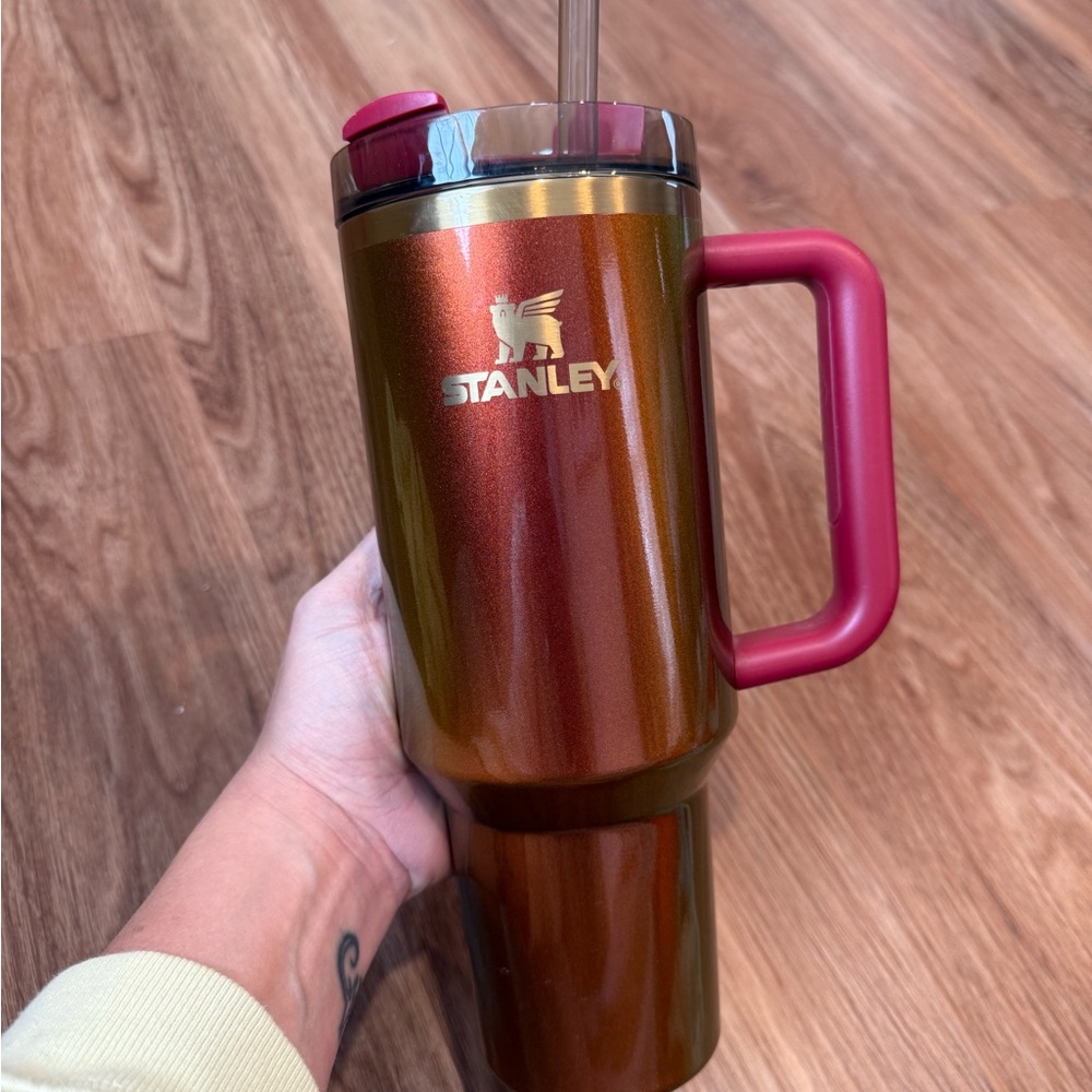 Stanley Metallic Brown Mug with Red Handle